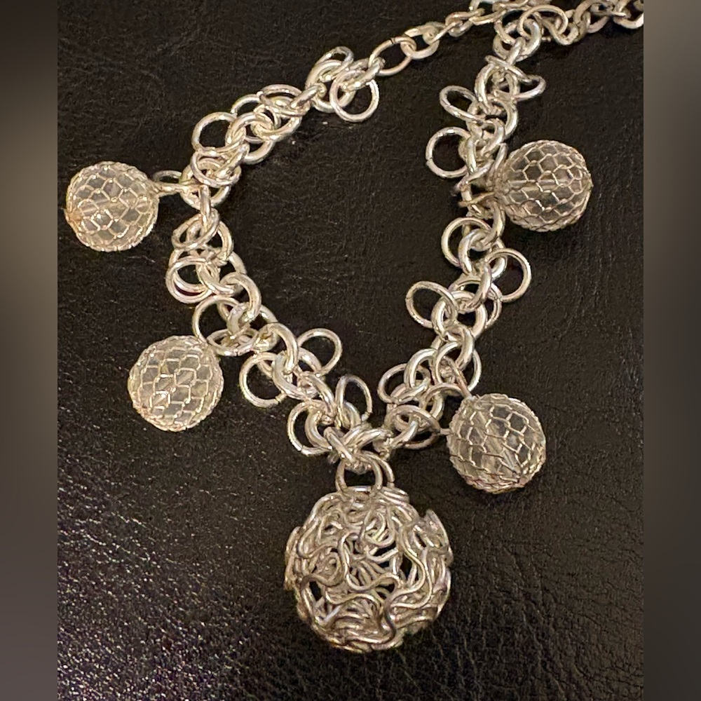 Silver-Tone Ball Chain Necklace